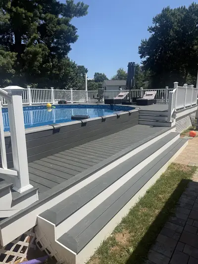 Above-ground pool deck project photo 1