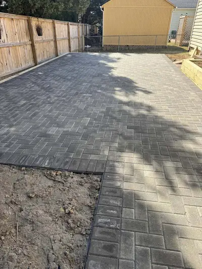 Paver patio project photo 1
