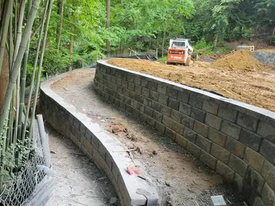 Retaining wall project by NC Landscaping, photo 2