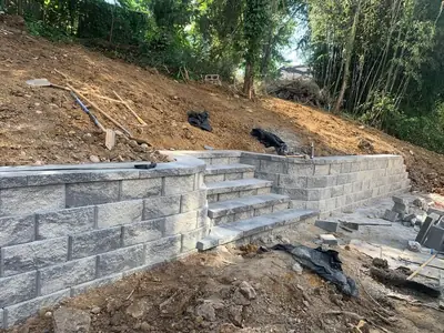 Retaining wall project by NC Landscaping, photo 8