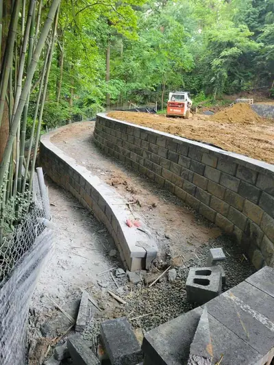 Retaining wall project photo 2